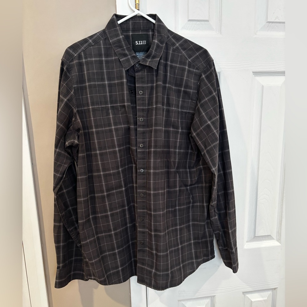 5.11 Tactical Gray Plaid Shirt